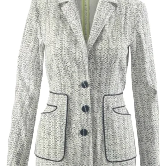 Cabi Black and White Carol Anderson By Invitation Code Blazer Jacket Nwt - Picture 3 of 16